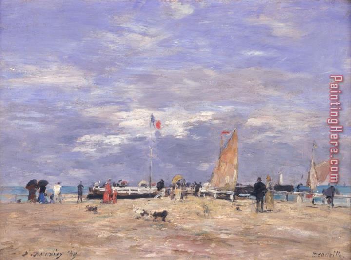 Eugene Louis Boudin The Jetty at Deauville
